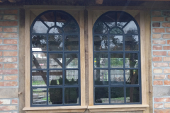 Eingebaute restaurierte Fenster aus dem ehemaligen Hobel & Sägewerk Erwin Müller in Lüchow (Wendland)