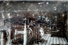 Dampfmaschine Nr. 549 von 1895 in der Maschinenhalle in Wustrow im hannoverschen Wendland um 1925